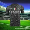 Camisa de futebol Napoli Skull Halloween, camisa 2023/24, presente de Halloween, Maglia Maradona Osimhen Kvaratskhelia