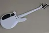 5 Strings White Electric Bass Guitar with Rosewood Fingerboard HH Pickups Offer Logo/Color Customize