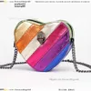 Kurt Geiger Treasure-G Top Designer Bag worka Mini Big Cross Body Metal Torka na ramię Rainbow Bag Miękkie skórzane torebki