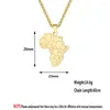 Naszyjniki wiszące qiamni moda sprzedaż afrykańskiej mapy dla mężczyzn kobiety stal nierdzewna biżuteria bijoux femme dar urodzinowy