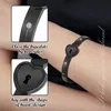 2 uppsättningar Par Heart Charm Lock Armband och nyckelhalsbandslås Matchande Bangle Titanium Steel Couples Jewelry