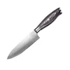 1 couteau de chef damas de 6 pouces, en acier inoxydable à haute teneur en carbone, tranchant comme un rasoir, couteau de cuisine, couteau à sushi à viande forgé à la main professionnel