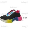 Klänningskor kvinnliga plattform kilar sneakers spring höst blandade färger pappa skor runda huvud löpande tränare zapatilla de mujer t231117