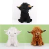 Fábrica de atacado 3 cores 25 cm Highland Cow brinquedos de pelúcia escocês Highland Cow lã longa vaca boneca crianças presentes