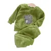 Pyjamas Bébé Garçon Fille Hiver Pyjamas Ensemble Épaissir Pyjamas Ensemble Flanelle Polaire Enfant Enfant Chaud Catoon Vêtements De Nuit Enfants Costume À La Maison 0-6Y 231117