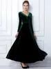 Urban Sexy Dresses Autumn Velvet Maxi Dress Women Winter Long Party Dress Ladies A Line Velor Elegant Dress for Women 3XL 231117