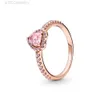 925 Silver Women Fit Pandoras Ring Weimei Pan's New 925 Silver Ins Rose Temperament Is Sweet and Tightly Nailed with Love for Zircon Stacked Ring Rings Chinese