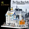Блоки Huiqibao 3000ps Mini Swan Stone Micro Castle City Architecture Model Blusts Blosts Street View Diamond Bricks Toys Children