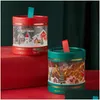 Apple Candy Candy Bow Ribbon Paper Hing Bucket Xmas Party Home Decoration新年2024年のドロップデリDhgzeのギフトラップクリスマスギフトパッケージボックス