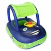 Pooltillbehör Baby Swim Ring Sunshade ratt Säker semester Floating Summer Kids Sitt uppblåsbara simbåtleksaker Wat303i