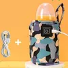 Flessenwarmers Sterilisatoren # Universele USB Melkwaterverwarmer Reiswandelwagen Geïsoleerde tas Babyvoeding Flessenverwarmer Camouflage-Zwart 231116