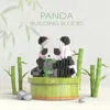 Blocos 2023 criativo mini chinês animal panda modelo bloco de construção moc diy diamante tijolos brinquedos para crianças meninos meninas presentes 231116