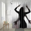 Shower Curtains 3D Digital Print Halloween Curtain Liner With 12 Hooks Waterproof Screen Thick Design For Bathroom Restroom259t