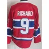 الرجال الرجعية هوكي'nhl '' 4 Jean Beliveau Jersey Vintage Classic 1 Jacques Plante 5 Bernie Geoffrion 9 Maurice Richard CCM Color Red White