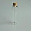 Förvaringsflaskor 1 st 4 ml-15 ml 22 mm diameter tom och kork liten dekorativ förpackning transparent glas