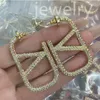 2023 örhängen Designer för kvinnor Stud Heart Shape Pearl Crystal Gold Double V Letter S Sier Jewelry Classic Classic