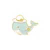 Accessoires de dessin animé Animaux marins Épingles en émail Requin Baleine Dauphin avec chapeau Lunettes Broches Sac Épinglette Badge Hommes Femmes Bijoux Cadeau F Dhoqy