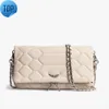 Torby wieczorowe moda oryginalna skórzana luksusowy projektant Zadig Voltaire Torby na ramię TOTES Pochette Rock Swing Your Wings Bag Womens Mens Gym6