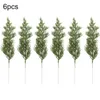 Décorations de noël feuille verte feuilles aiguilles de pin branche pour la maison Vases en plastique mariage fleurs décoratives couronnes plantes