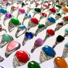 Cały 50pcllot kolorowy damski kryształowy kryształowy Enomel Pierścienie damskie dziewczęta urok urocze pierścienie palcem