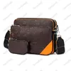 トップクオリティメンズラグジュアリートリオデシンジャーメッセンジャーバッグEclipse Reverse Canvas CrossbodyBags3ピースセット