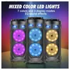 Cell Phone Speakers High Power Dual Horn LED Color Flash Party DJ Sound Box Outdoor Portable Karaoke Bluetooth Speaker With Microphone Caixa De Som Q231117