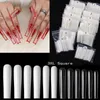 False Nails XXXL Square /Coffin /Stiletto extra lång full täckning 3xl Artificial ABS Clear /Natural Manicure Tool French Nail Tips E2353