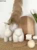 Vases Creative Ceramic Abstract Human Body Vase Crafts Living Room Cabinet Desktop Flower Arrangement Half-length Vase Home Decoration 231117