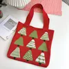 Tygväska Designer Bag Kvinnor Luxur Designer Christmas Theme Trees Mönster Tygväska Damer