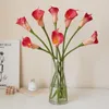 Decorative Flowers High Quality Real Touch Calla Lily Artificial Bouquet For Wedding Bridal Home Flower Decoration