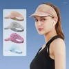 Rowerowe czapki letnie działanie na świeżym powietrzu sporty elastyczne filtr przeciwsłoneczny Kobiety pusty top Oddychający Szybki sucha czapka Kobieta Lady Casual Golf Visor