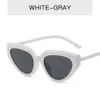 New high-end black cat's eye sunglasses with trendy triangular frame glasses for men and women's street photography sunglasses