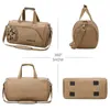 Duffel Bags Vintage Canvas Sports Travel Men Bagage Hand Crossbody Bag Weekend Casual Hållbar axelsko Pack Storage Gym Handväska