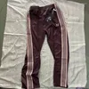 Pantalons pour hommes hommes femmes aiguilles piste mode décontractée haute qualité tout match rayé jambe droite pantalons de survêtement AWGE pantalon