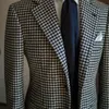 Męskie garnitury Blazery Plaid Wedding Blazer dla mężczyzn w Stock Notoched Lapel Sunikowate Kurtka Ogara Elegancki męski płaszcz mody 231116