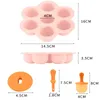 Ferramentas de sorvete 1pc 7 buracos Diy Ice Cream Pops Silicone Mold Ice Cream Ball Popsicles Molds Fruit Baby Shake Home Kitchen Ferramenta 230417