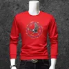 Heren Hoodies Sweatshirts Europees Station Spring en herfst Nieuwe Heren zware industrie Sweater Trend Trend Slim Fit Gedrukt Lange mouw Top