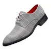 Chaussures habillées Hommes chaussures d'affaires classiques Design de luxe mode bout pointu à lacets chaussures de mariage formelles toile chaussures pour homme grande taille 38-48 231116