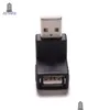 コンピューターケーブルコネクタ500pcs/lot 90度角度USB 2.0男性から雌アダプターUSB2.0カプラーコネクタエクステンダーコンバーターFO DHIF4