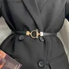 Belts Women Leather Thin Belt Metal Simple Hook Buckle Adjustable Waist Str For Trouser Dress Brand Designer Decoration WaistbandL231117