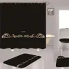 Cortinas de ducha con cabeza clásica, cortina de baño con letras grandes, cortinas de ducha impermeables, accesorios de baño de moda, baño estilo INS Cu2840