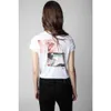 23春と夏のTシャツZadig Voltaire Fashion Short Sleeve Front Letter Back Digital Printing Tongy Kiss U-Neck短袖Tシャツの女性