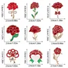 Carnation Flower Brooches For Women Suit Collar Lapel Pins Mother's Day Gift Wedding Party Jewelry Dress Coat Accessories