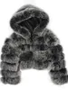 Fausse fourrure femme QIUCHEN PJ20076 arrivée manteau de fourrure véritable femmes veste d'hiver manteaux courts naturel 231116