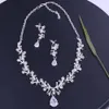 Wedding Jewelry Sets Luxury Crystal Leaf Bridal Rhinestone Crown Tiaras Necklace Earrings Set for Bride African Beads 231116