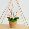 Decoratieve bloemen Hand geweven bloem pot wol woning meubels vakantiegeschenken rozen zonnebloemen materiaal tassen afgewerkte producten