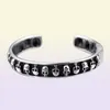 vintage 316L stainless steel Boys mens bracelet cuff bangle skull end cuff jewelry skeleton bracelet5503879