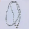Strand Wholesale Fashion 8mm Natural 108 Mala Howlite Beads Lotus Armband /Necklace High Quality Yogi Jewelry Women Girl Gift
