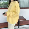 Chandails pour femmes automne hiver 2023 nouveau pull paresseux ample jaune pull Net rouge haut tricoté femmes zln231117