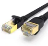 OEM Heavy Duty Cat 7 RJ45 LAN Netzwerkkabel mit vergoldeten Steckern, 1,64 Fuß 0,5 Meter Flachkabel und Clips für Router, Modem, Spiele und mehr